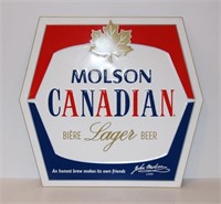 MOLSON CANADIAN METAL BEER SIGN