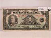 1935 ONE DOLLAR CDN BANK NOTE