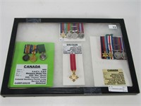 TRAY: CANADIAN & BRITISH MEDALS ETC.