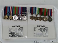 TRAY: BRITISH WWII MEDALS