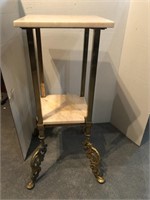 Marble top plant stand