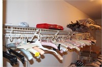 CONTENTS OF 3 CLOSETS OF HANGERS