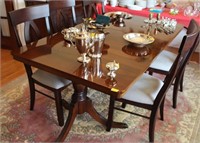 DUNCAN FIVE MAHOGANY TABLE WITH 3 -12” LEAVES