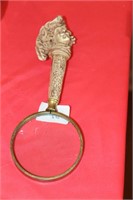 MAGNIFYING GLASS WITH STATUE HANDLE