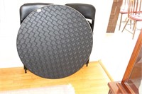 ROUND CARD TABLE AND 4 CHAIRS
