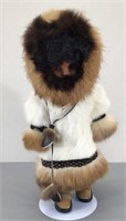 Eskimo Collector Doll -14" tall w/Porcelain Face