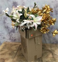 Large Box of Faux Flowers