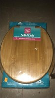 Solid oak toilet seat & lid