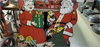 Pressed/Cardboard Santa Claus and Mrs. Claus