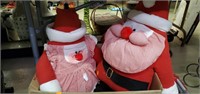 Stuffed Mr and Mrs Santa Claus