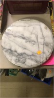 12” marble lazy susan