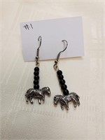 Two Pair Safari Style Animal Earrings