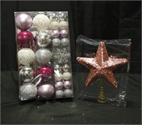 NEW CHRISTMAS TREE ORNAMENTS Pink White Red