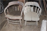 Pr Old Wooden Chairs