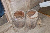 2 Old Nail Kegs with Nails