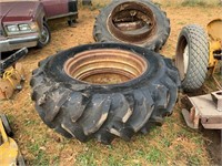 18.4X34 tire & rim