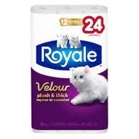 Royale Velour, Plush and Thick Toilet Paper, 12