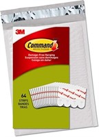 Command Small White Poster Strips, Indoor Use, 64