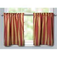 Versa-Tie Lisa Stripe 24-Inch Window Curtain