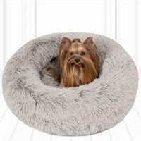 Friends Forever Donut Cat Bed, Faux Fur Dog Beds