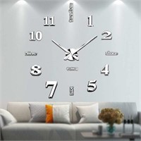 Vangold Large DIY Frameless Wall Clock Modern Mute