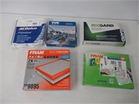 Lot of (5) Automotive air Filters: (1) Fram CA