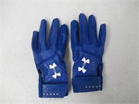 Under Armour UA Heater Batting Gloves, Blue, Youth