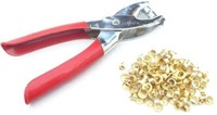 100pc 5/32 4mm Brass Eyelets and Setting Pliers