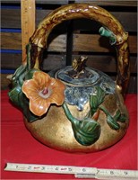 Decorative Teapot "as is" broken leaf
