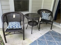 3PC WICKER PATIO SET