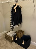 ASSORTED TOWELS& BASKETS) & ASSORTED CLOTHES