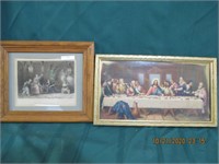 2 religious framed prints