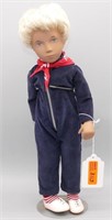 16" vintage vinyl platinum haired Sasha boy doll,a