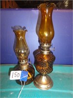 2 Oil Lanterns (8" and 10" tall)