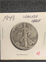 1943 WALKING LIBERTY HALF DOLLAR (90% SILVER)