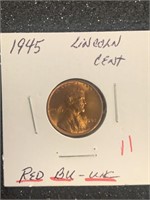 1945 LINCOLN CENT (RED - BU) ***SHARP***