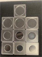 (BAG OF 10) ASSORTED "PLASTIC" COIN HOLDERS