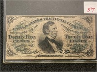 1863 (25-CENT) FRACTIONAL CURRENCY NOTE (FINE)