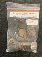 (BAG OF 50) "REJECT" LINCOLN WHEAT BACK CENTS