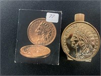 AVON INDIAN HEAD CENT "AFTER SHAVE" ***IN
