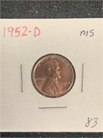 1952-D LINCOLN WHEAT BACK CENT