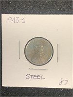 1943-S "STEEL" LINCOLN WHEAT BACK CENT