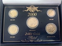 2000 "24-KT GOLD PLATED" COIN SET ***5-PIECE***