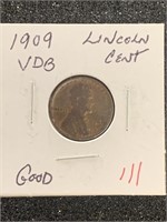 1909-VDB LINCOLN CENT (GOOD)