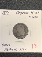1832 CAPPED BUST DIME ***ROTATED REVERSE***