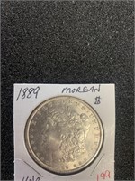1889 MORGAN SILVER DOLLAR (90% SILVER)