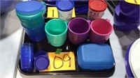 New Tupperware cups and small containers tray lot