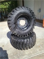(2) Tires AT25X10R12
