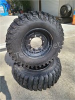 (2) Tires AT25X8R12