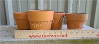 (4) Clay Pots